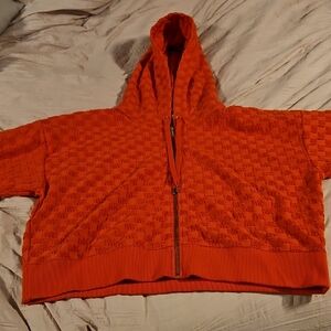 Michael Kors Bold Orange Textured Jacket